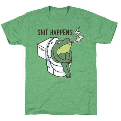 Shit Happens (Frog On A Toilet) Unisex Triblend Tee