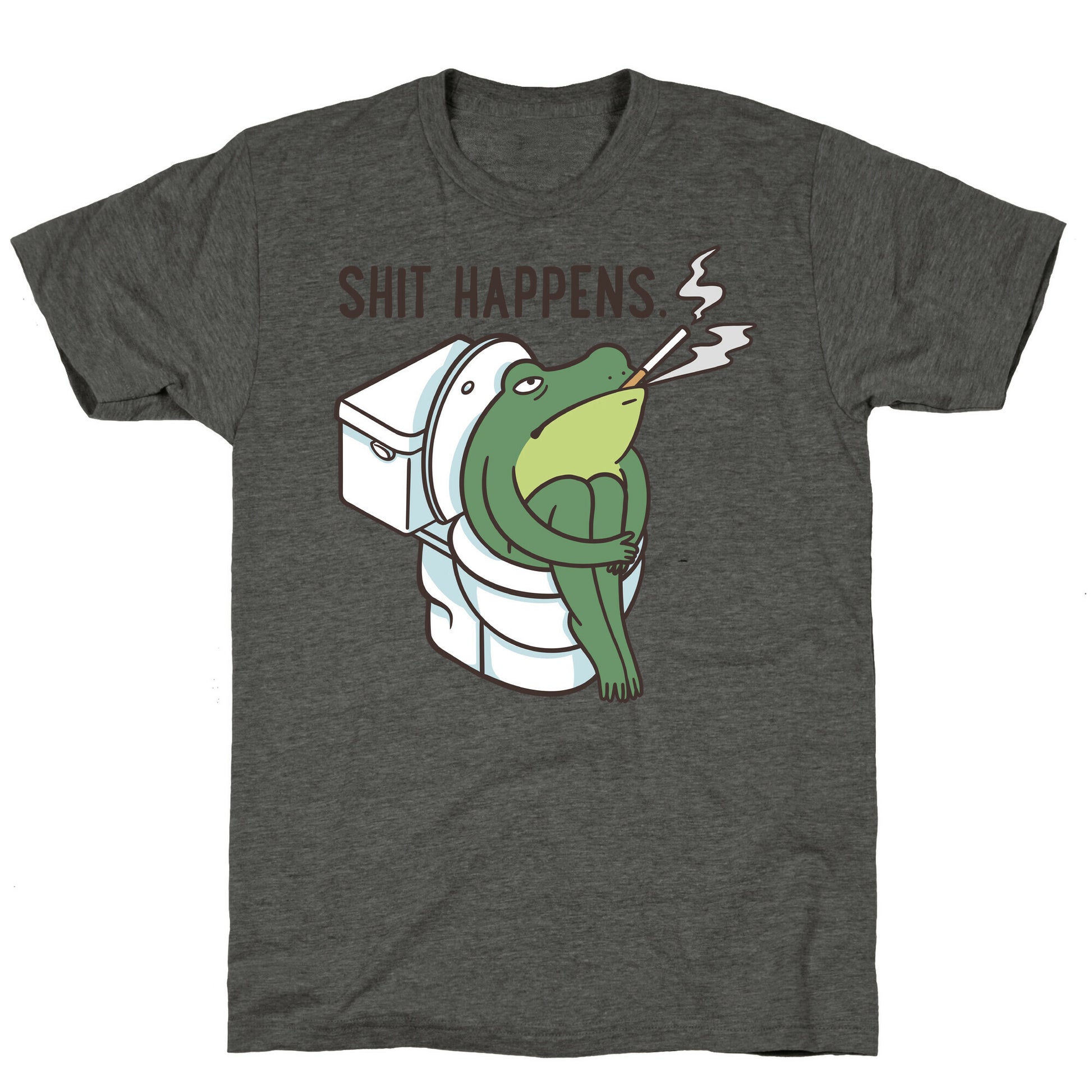 Shit Happens (Frog On A Toilet) Unisex Triblend Tee