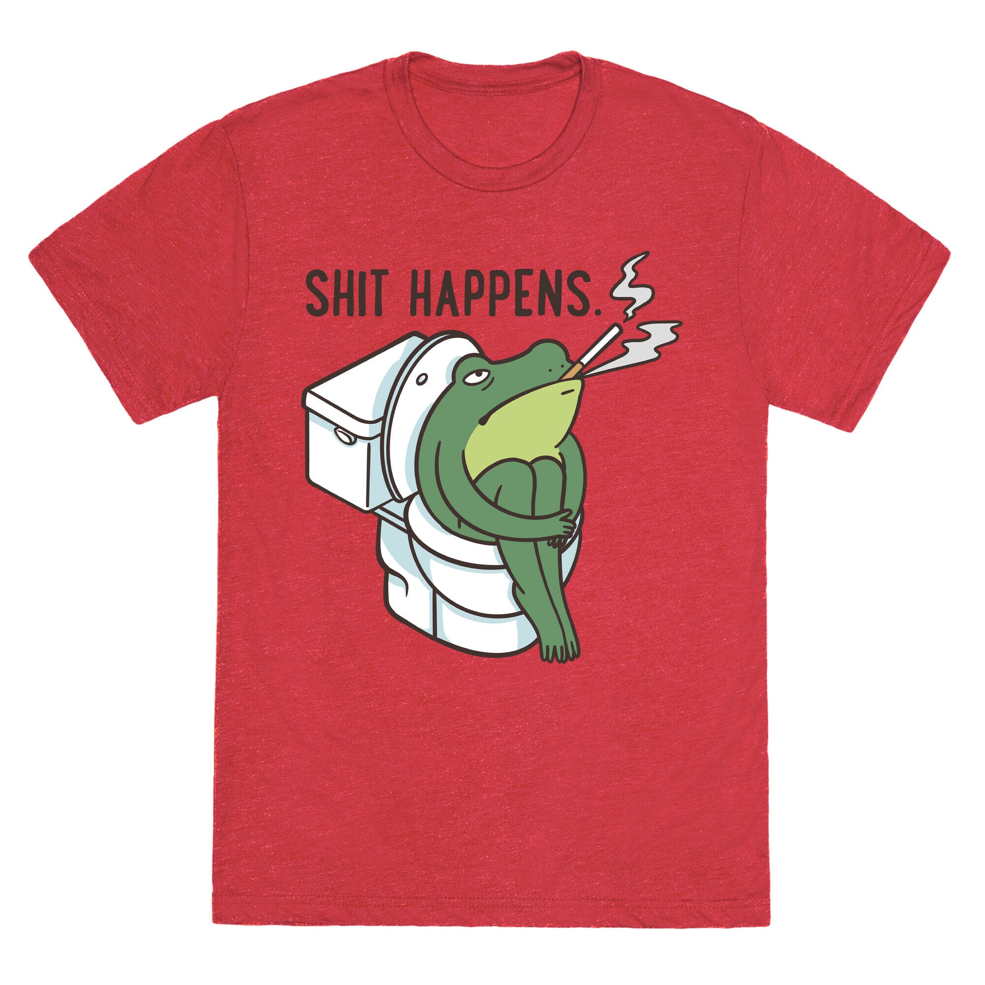 Shit Happens (Frog On A Toilet) Unisex Triblend Tee