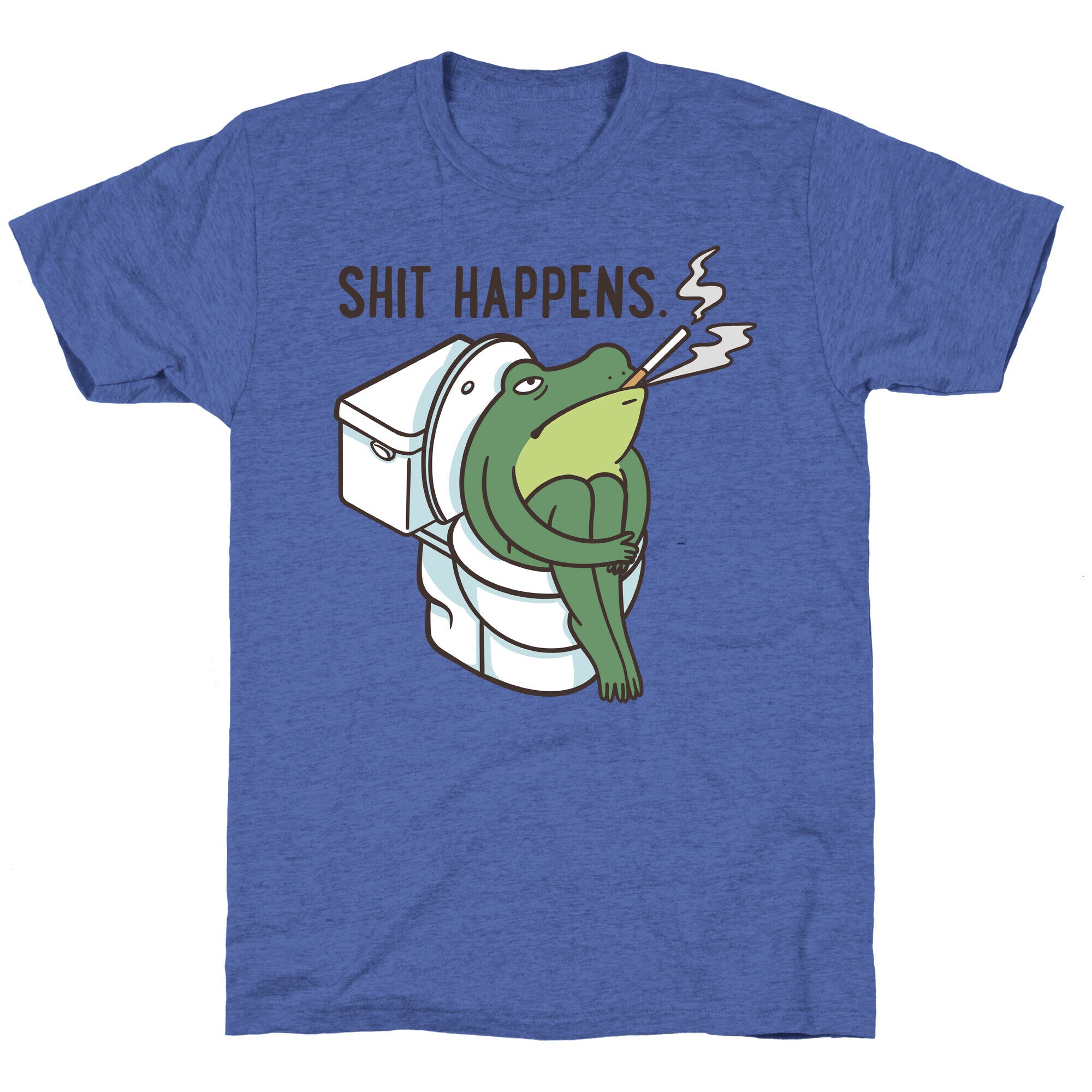 Shit Happens (Frog On A Toilet) Unisex Triblend Tee