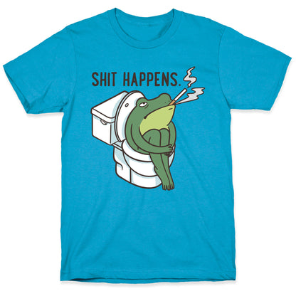 Shit Happens (Frog On A Toilet) Unisex Triblend Tee