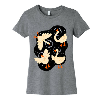 Geese In Space Women's Cotton Tee