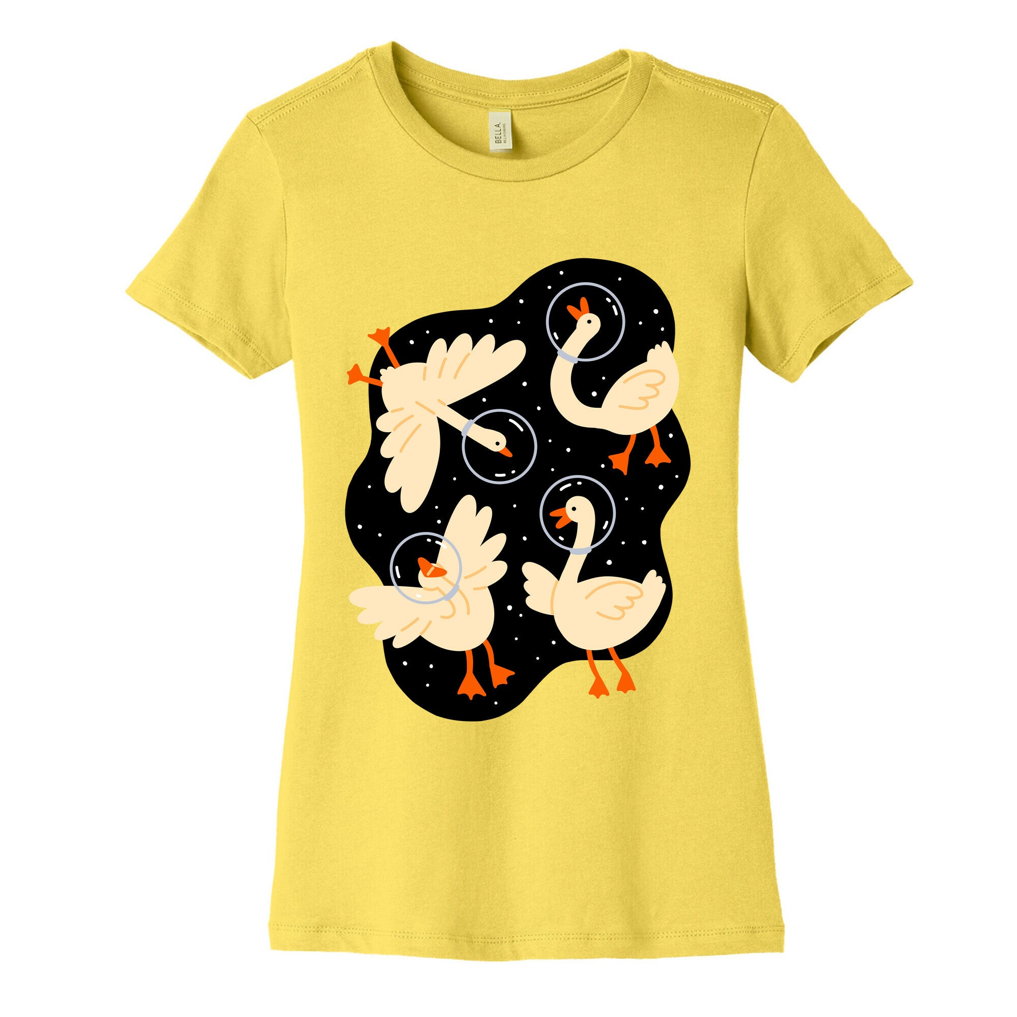 Geese In Space Women's Cotton Tee