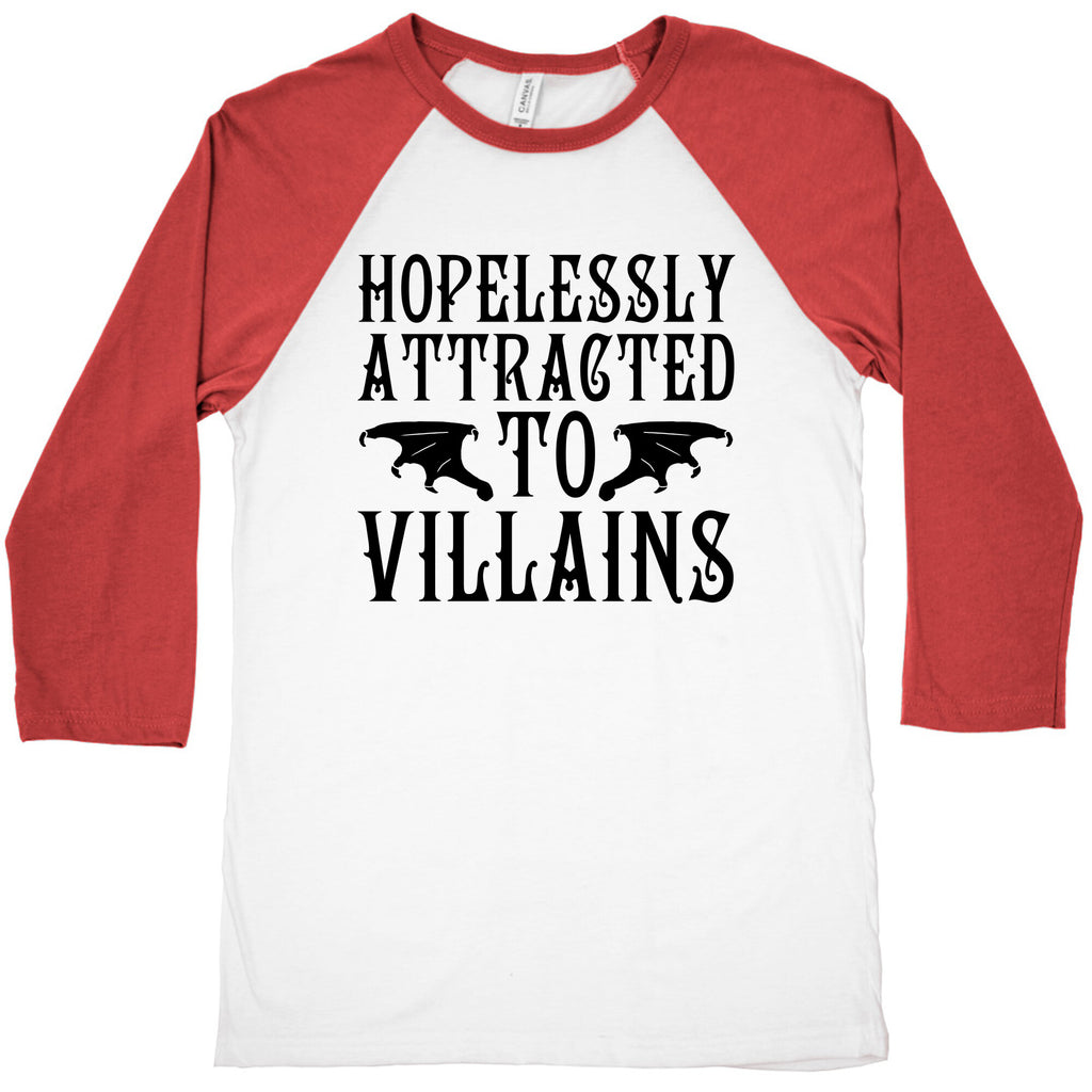 Hopelessly Attracted To Villains Baseball Tee