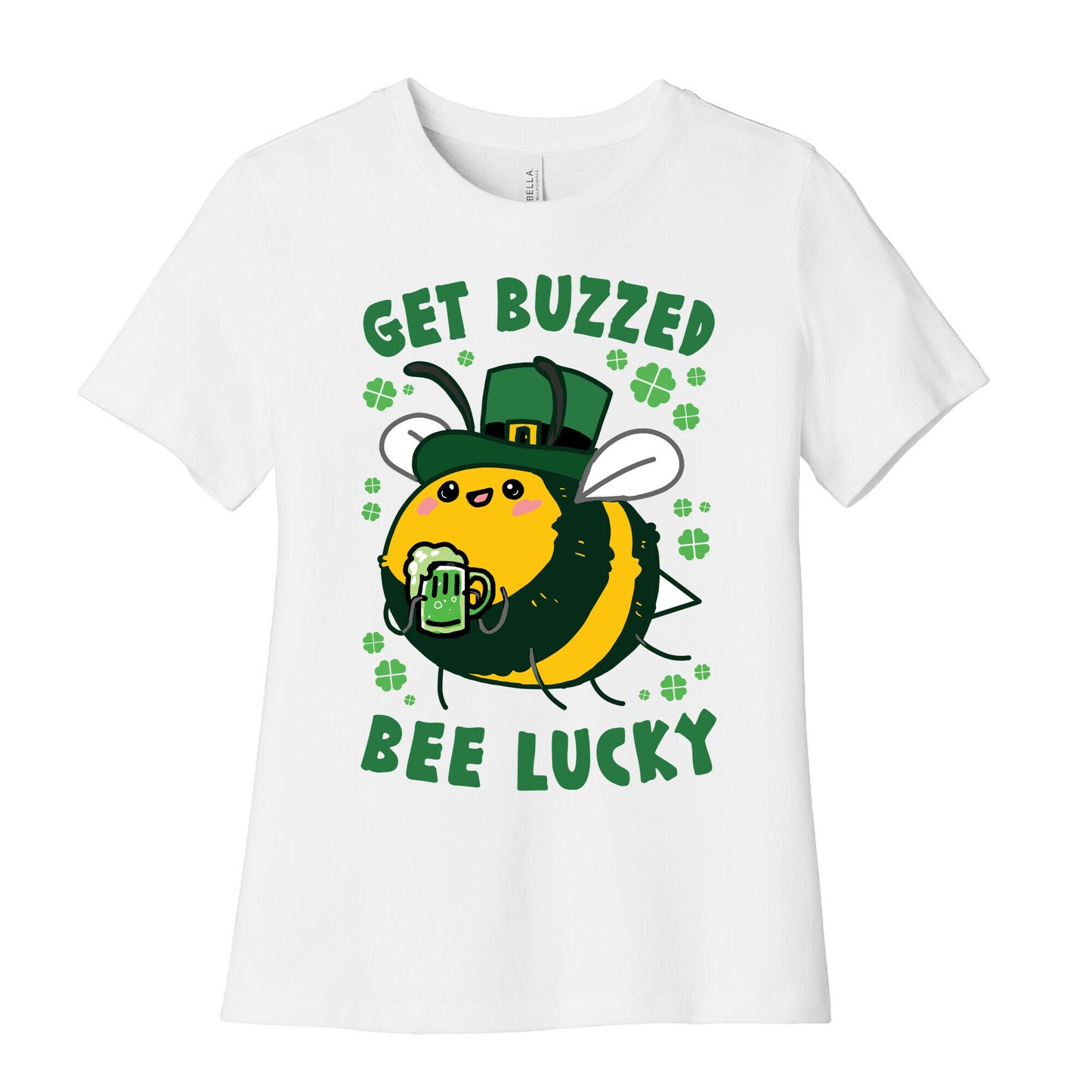 Get Buzzed, Bee Lucky Women's Cotton Tee