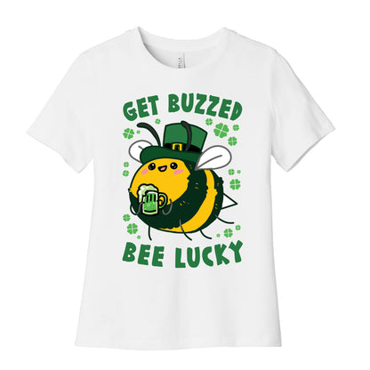 Get Buzzed, Bee Lucky Women's Cotton Tee