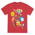 Ice Cream Truck Treats Pattern Unisex Triblend Tee