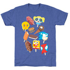 Ice Cream Truck Treats Pattern Unisex Triblend Tee