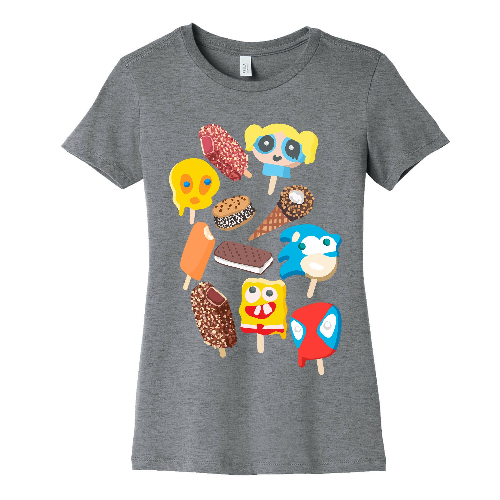 Ice Cream Truck Treats Pattern Women's Cotton Tee