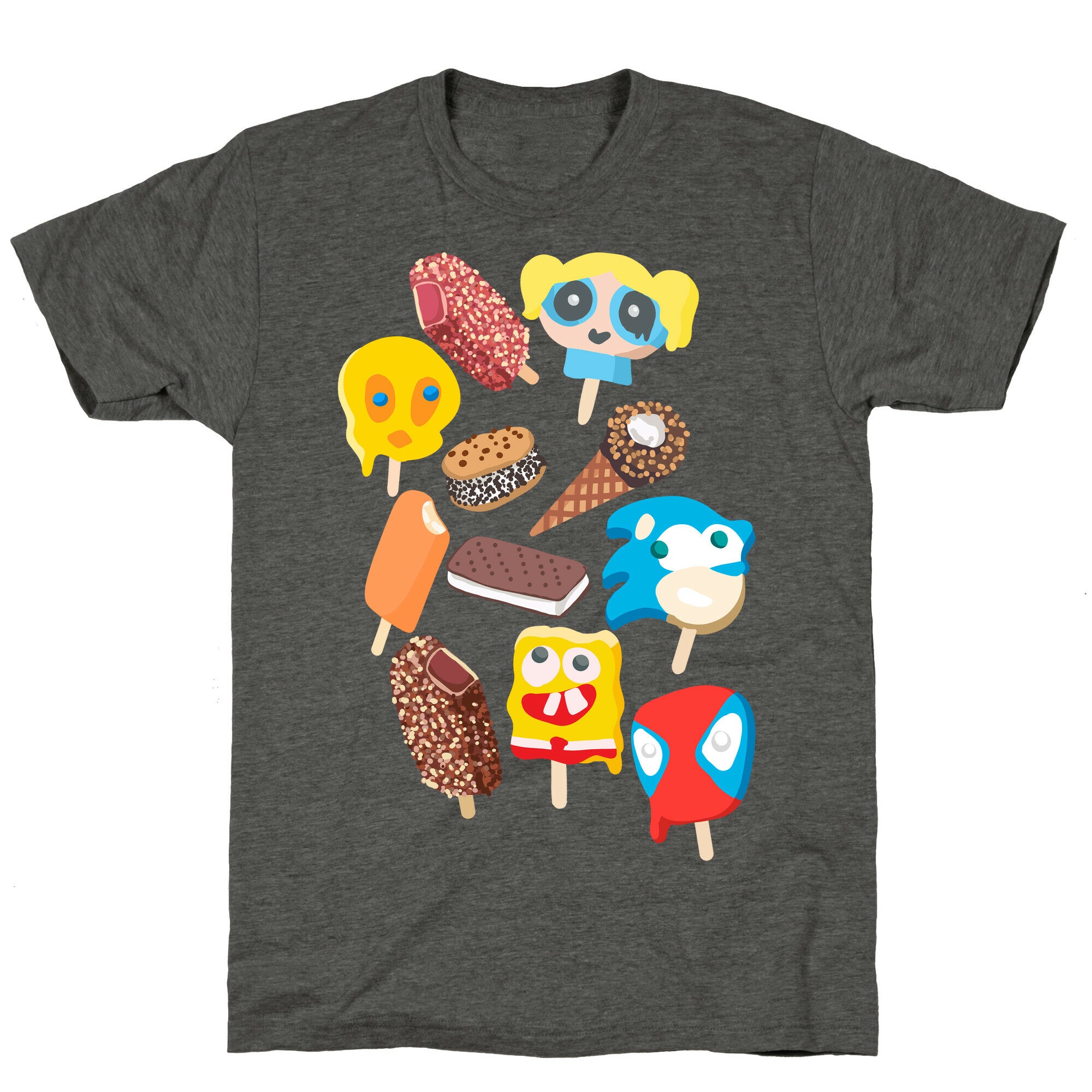 Ice Cream Truck Treats Pattern Unisex Triblend Tee