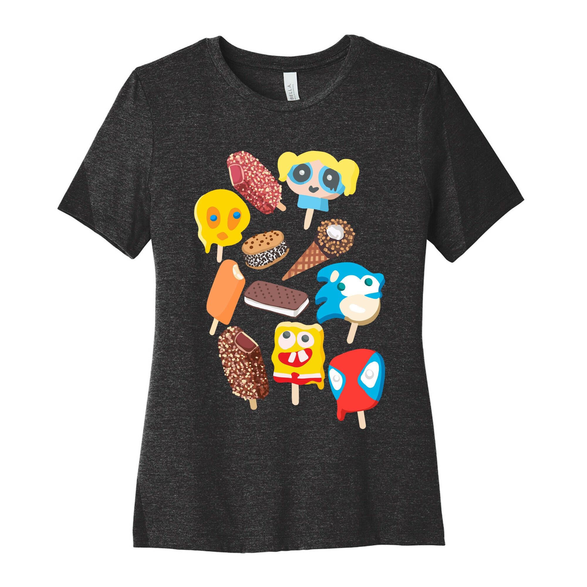 Ice Cream Truck Treats Pattern Women's Cotton Tee