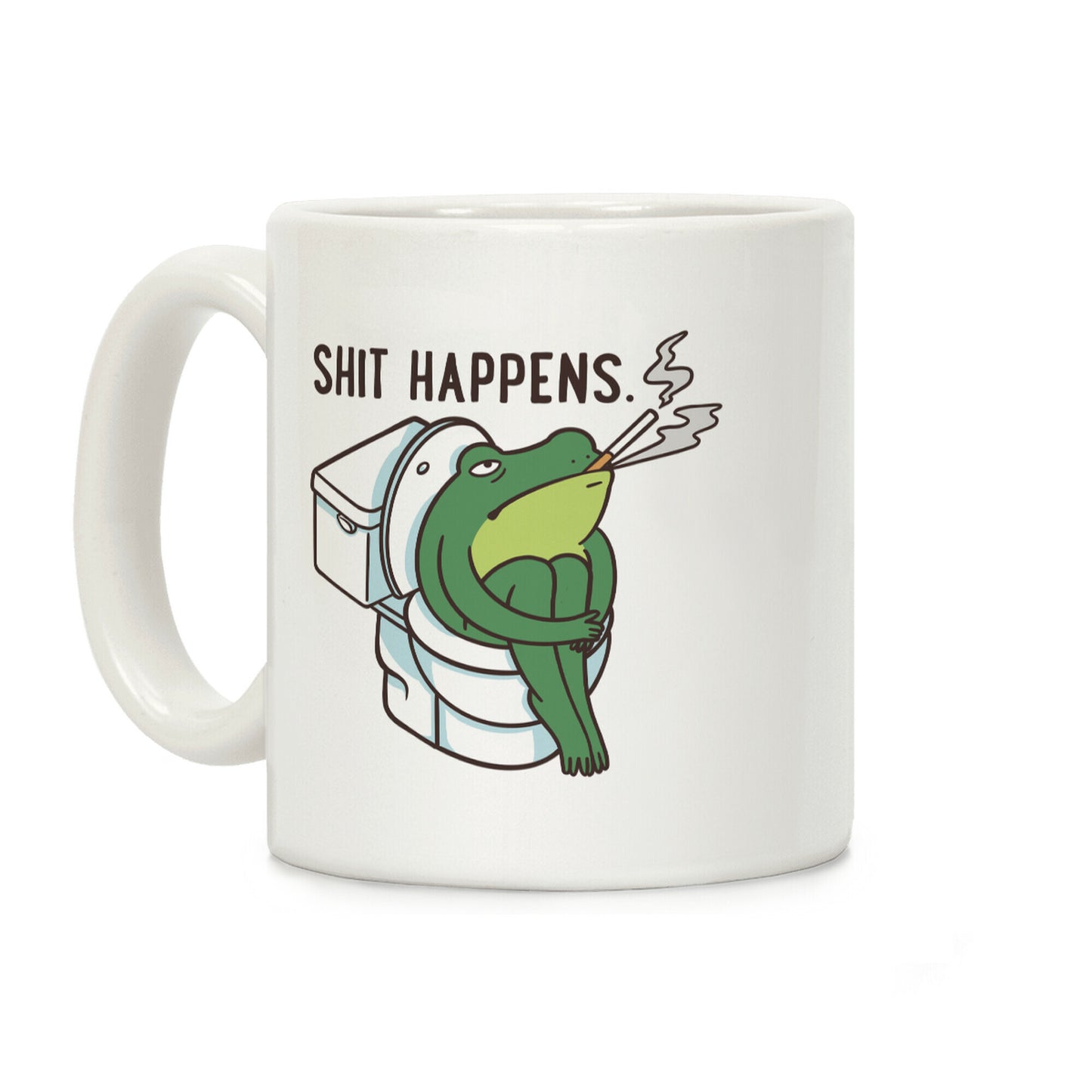 Shit Happens (Frog On A Toilet) Coffee Mug