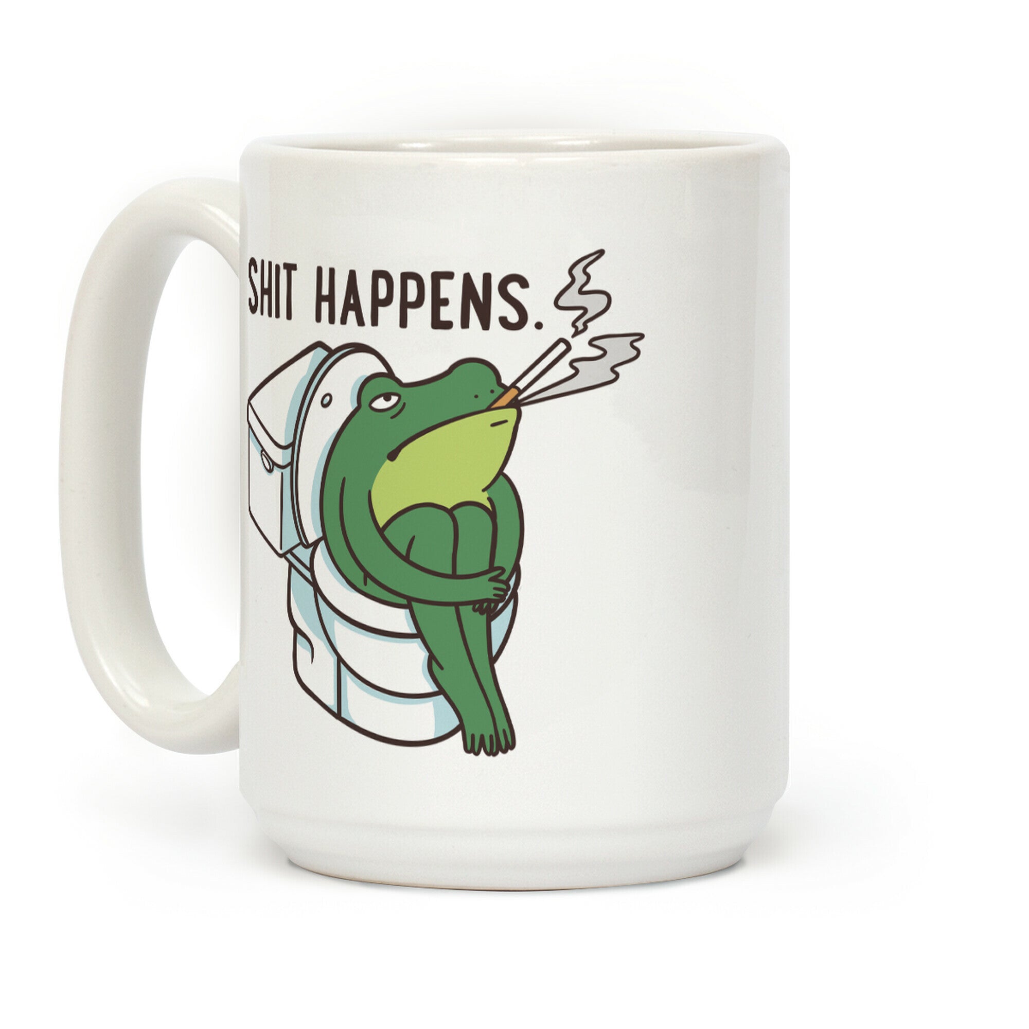 Shit Happens (Frog On A Toilet) Coffee Mug