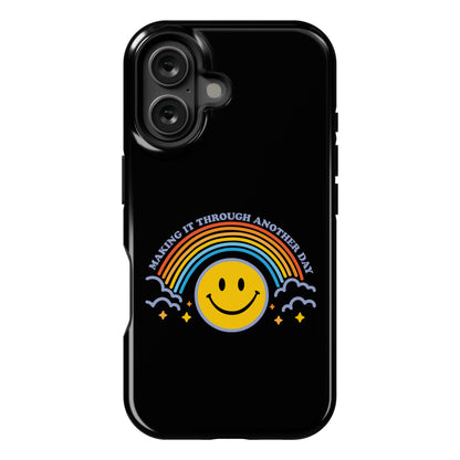 Making It Through Another Day Smiley Face Phone Case