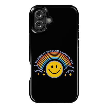 Making It Through Another Day Smiley Face Phone Case