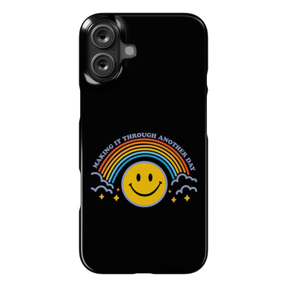 Making It Through Another Day Smiley Face Phone Case