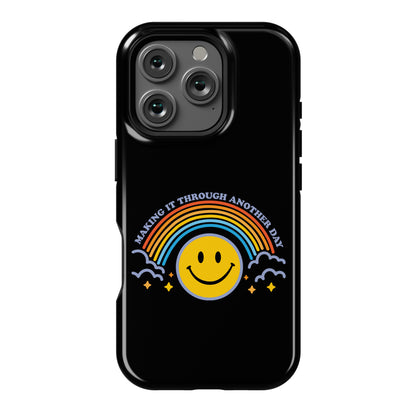 Making It Through Another Day Smiley Face Phone Case