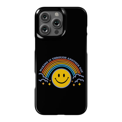 Making It Through Another Day Smiley Face Phone Case