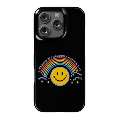 Making It Through Another Day Smiley Face Phone Case