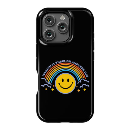 Making It Through Another Day Smiley Face Phone Case