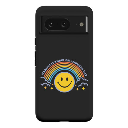 Making It Through Another Day Smiley Face Phone Case