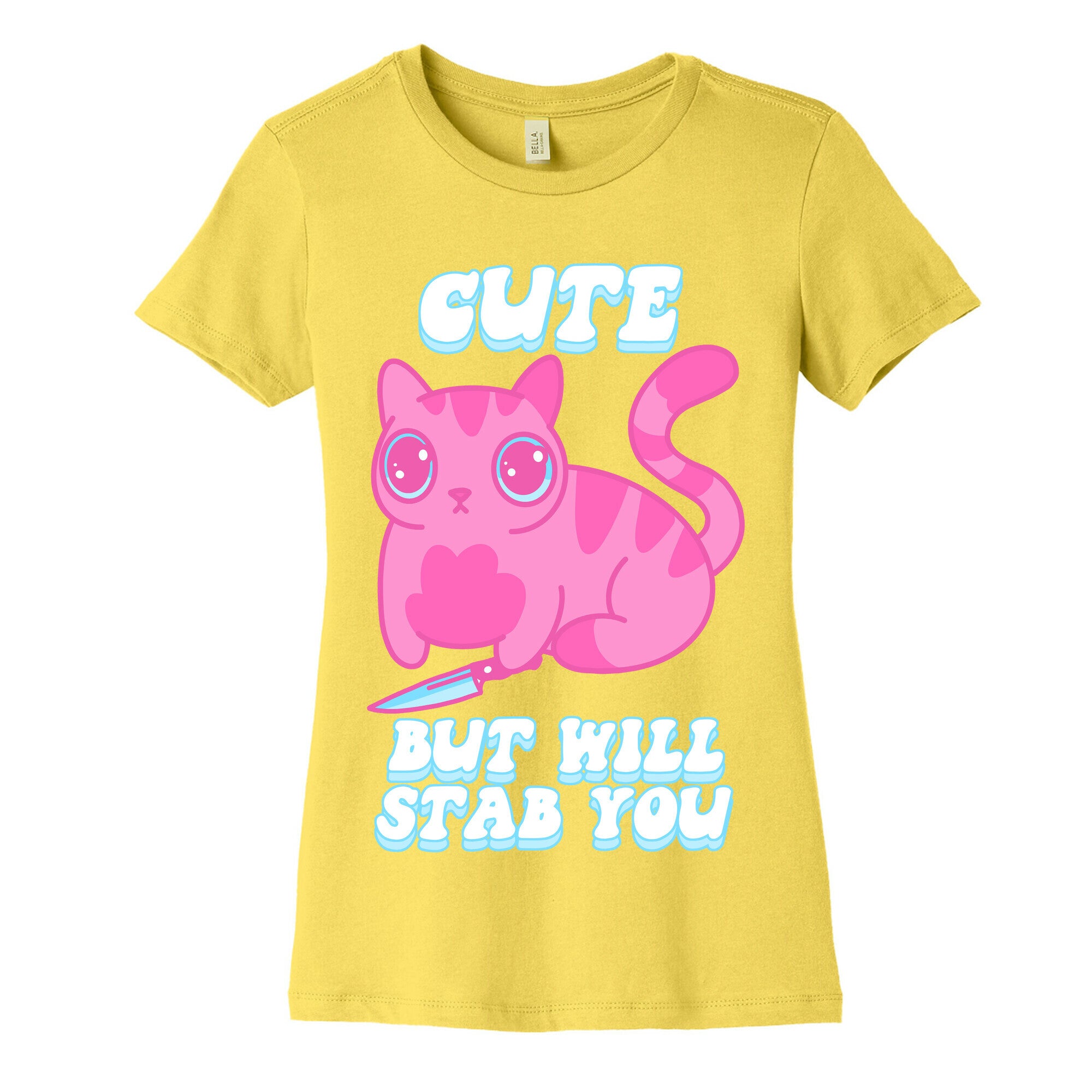 Cute But Will Stab You Cat Women's Cotton Tee