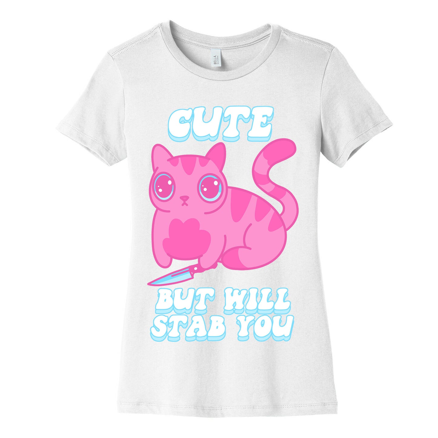 Cute But Will Stab You Cat Women's Cotton Tee