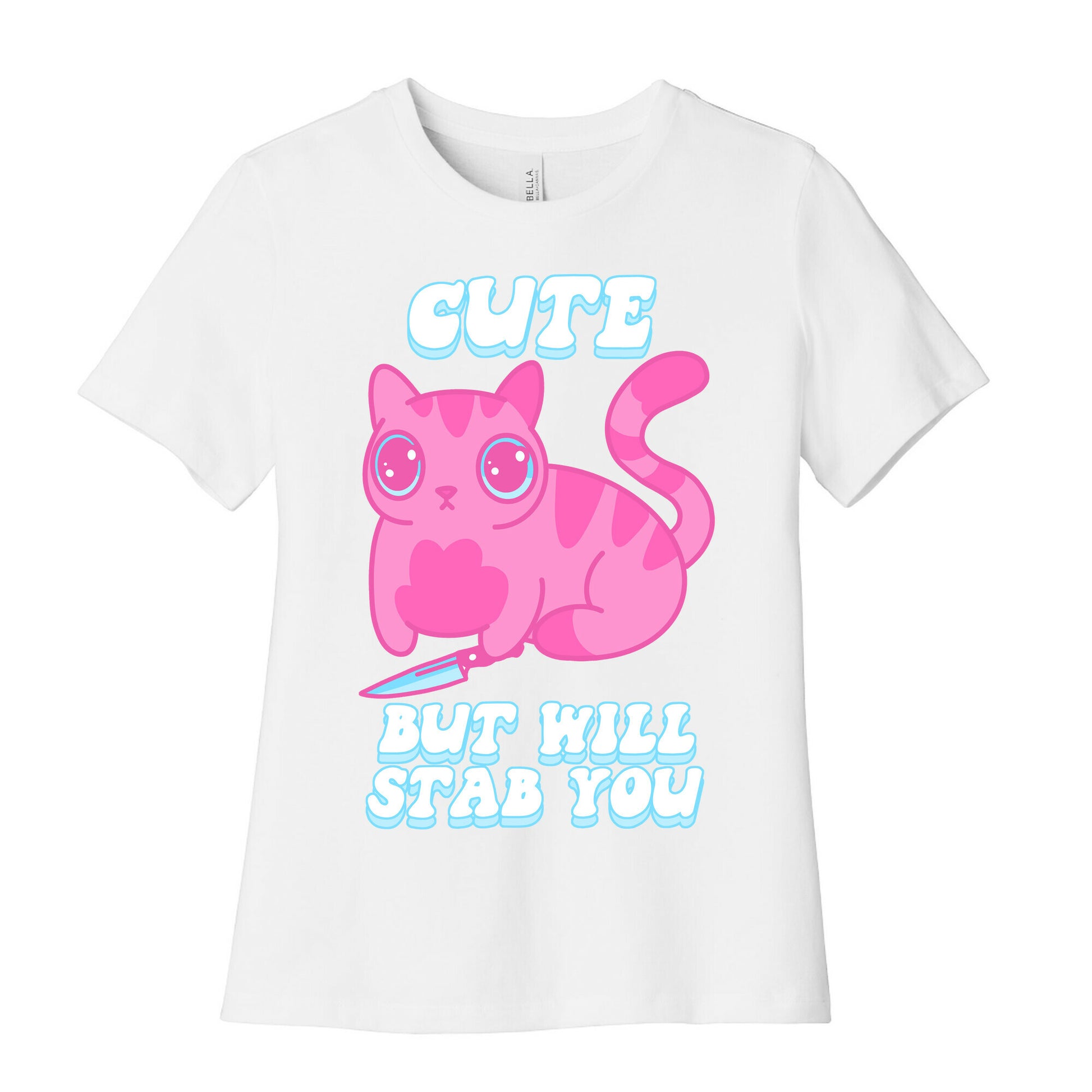 Cute But Will Stab You Cat Women's Cotton Tee