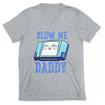 Blow Me Daddy Game Cartridge Parody V-Neck