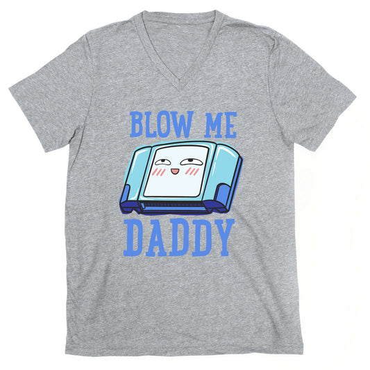 Blow Me Daddy Game Cartridge Parody V-Neck