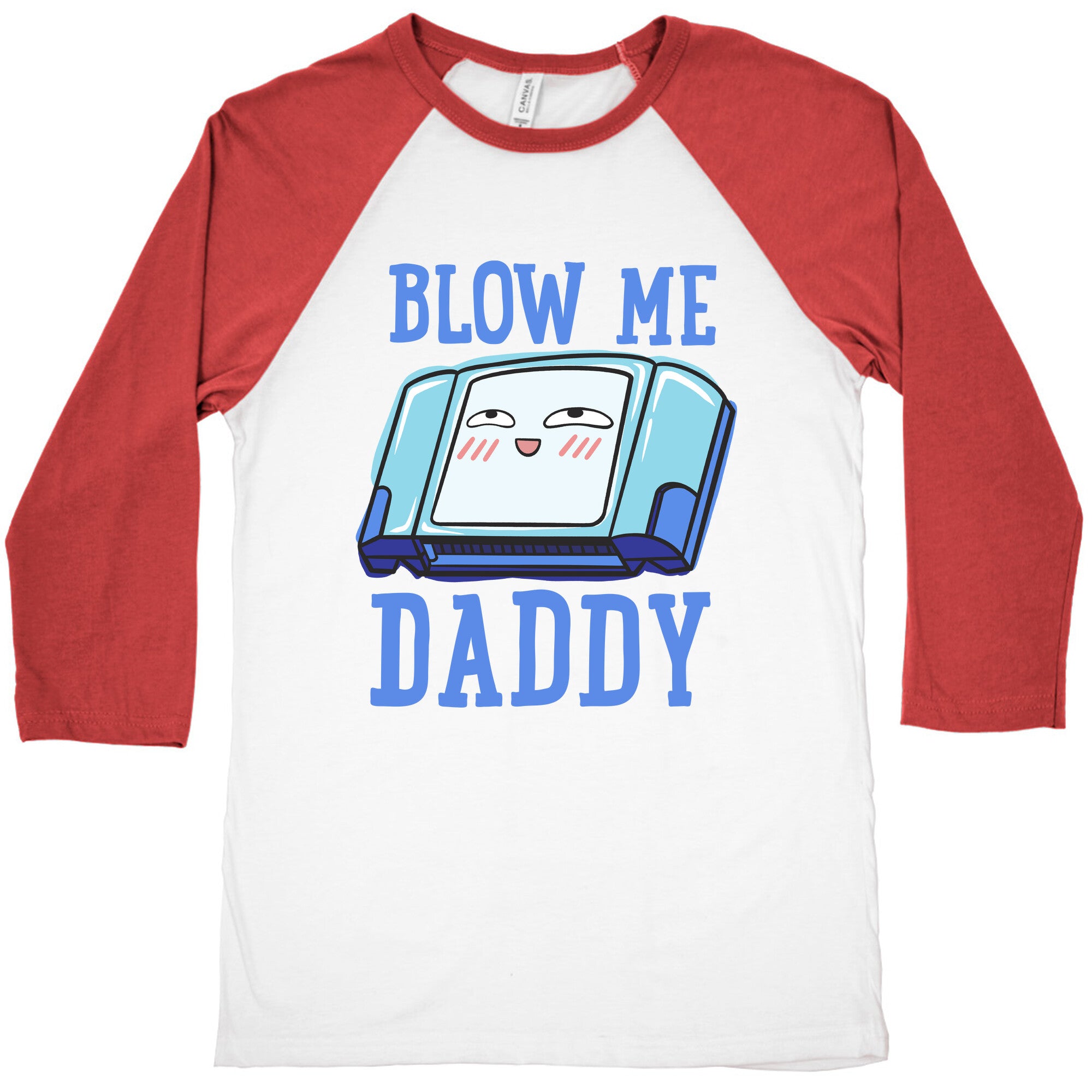 Blow Me Daddy Game Cartridge Parody Baseball Tee