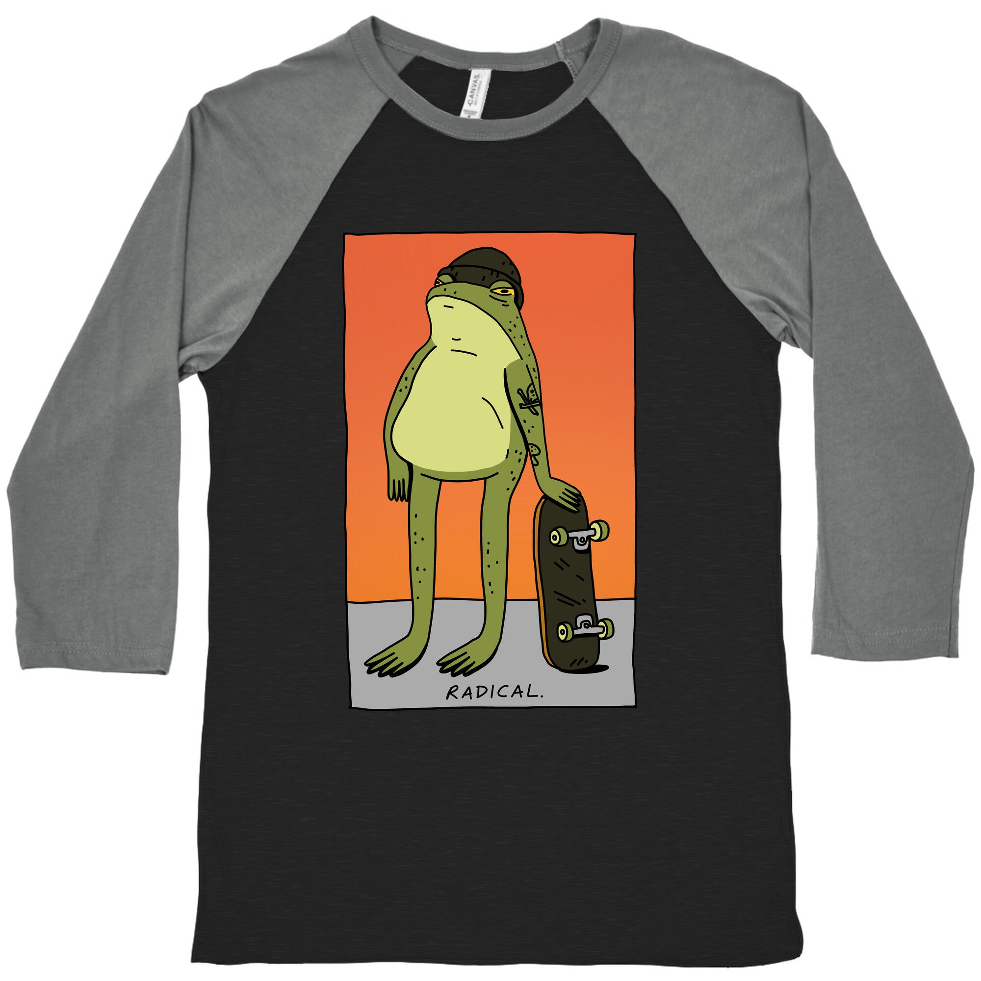 Radical Frog Skater Baseball Tee