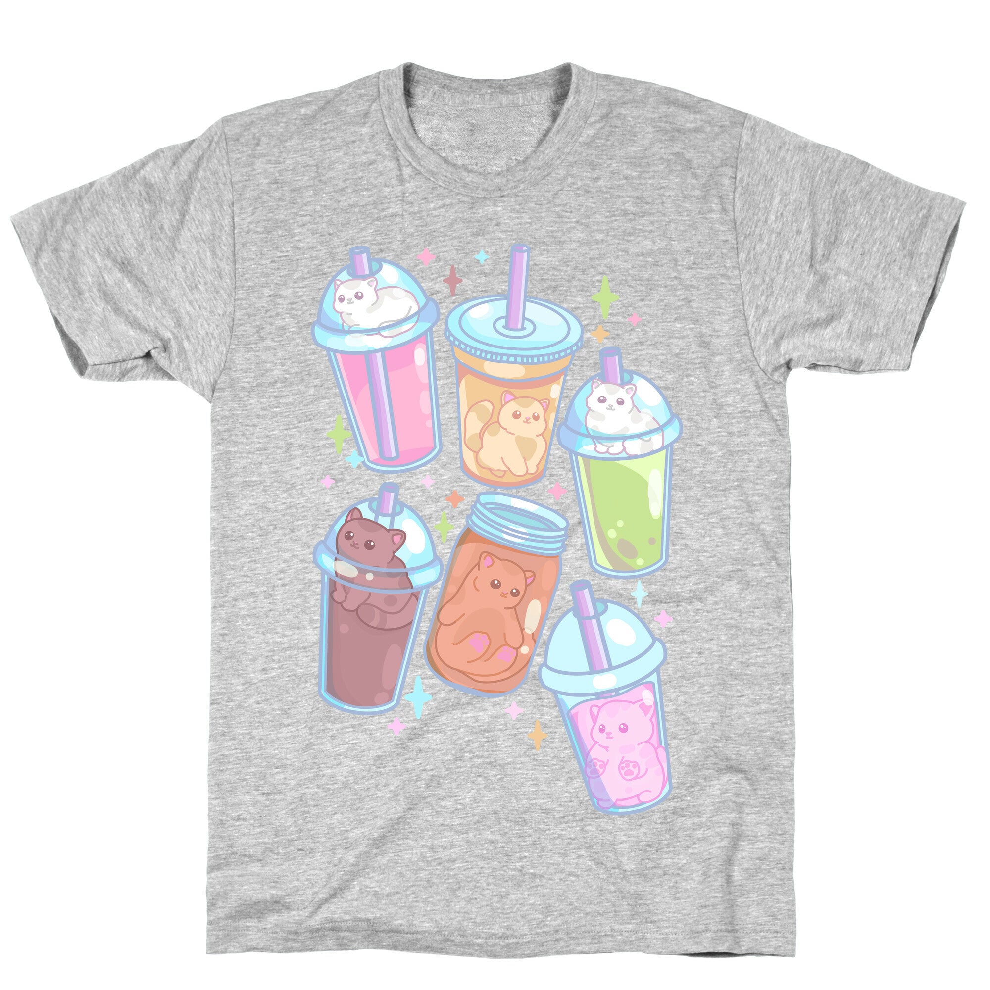 Kawaii Cat Cafe Drinks T-Shirt