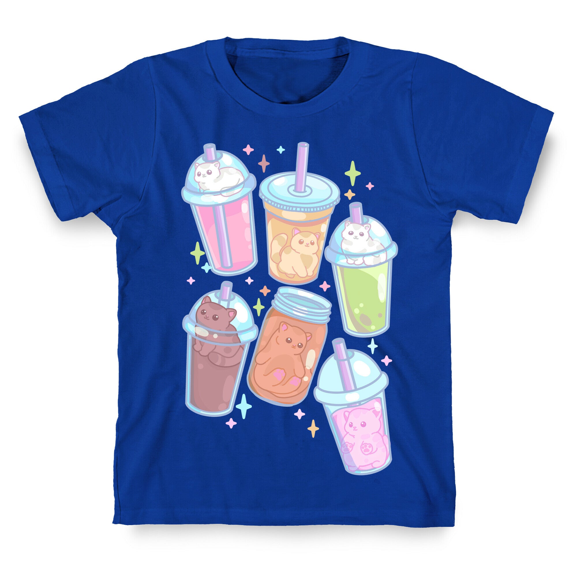 Kawaii Cat Cafe Drinks T-Shirt