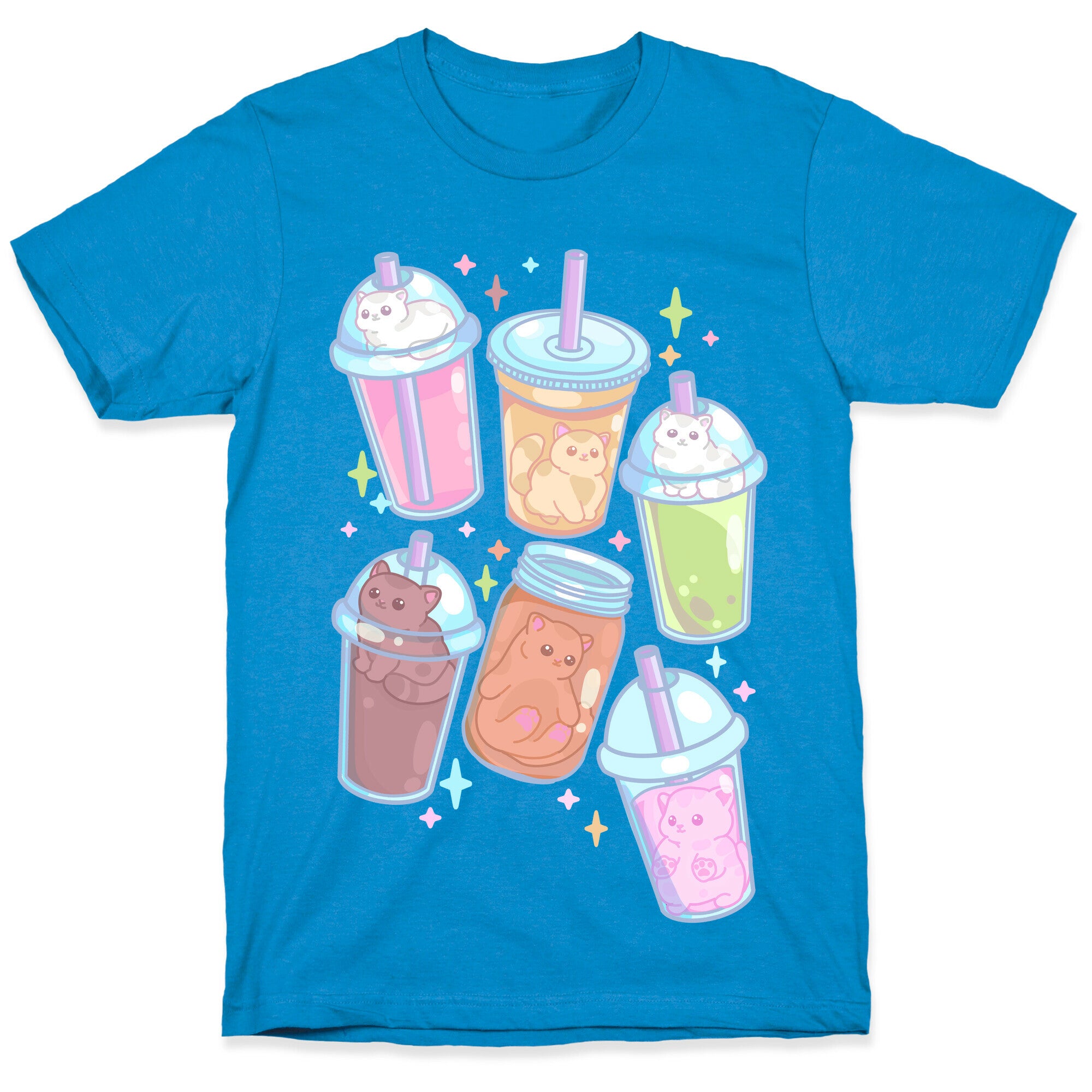 Kawaii Cat Cafe Drinks T-Shirt