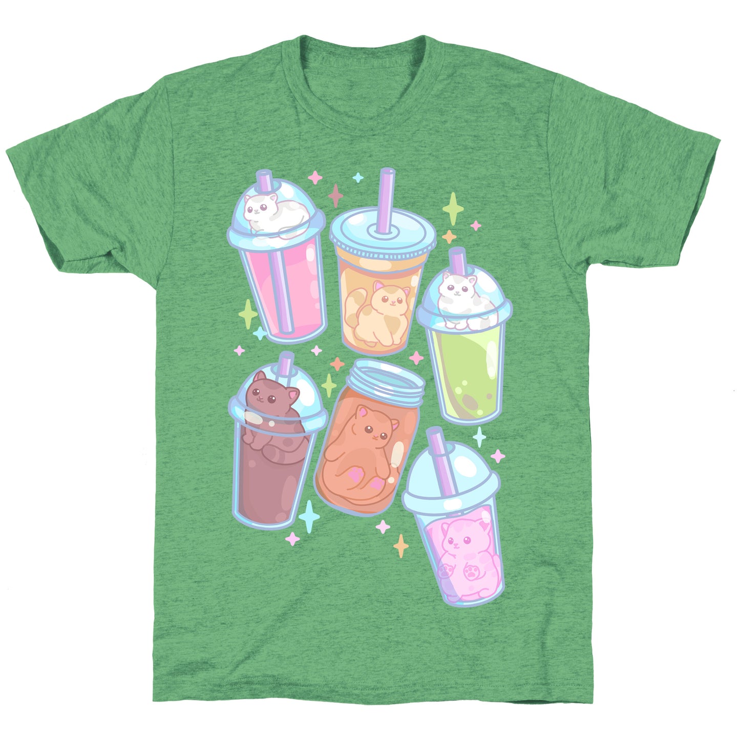 Kawaii Cat Cafe Drinks Unisex Triblend Tee