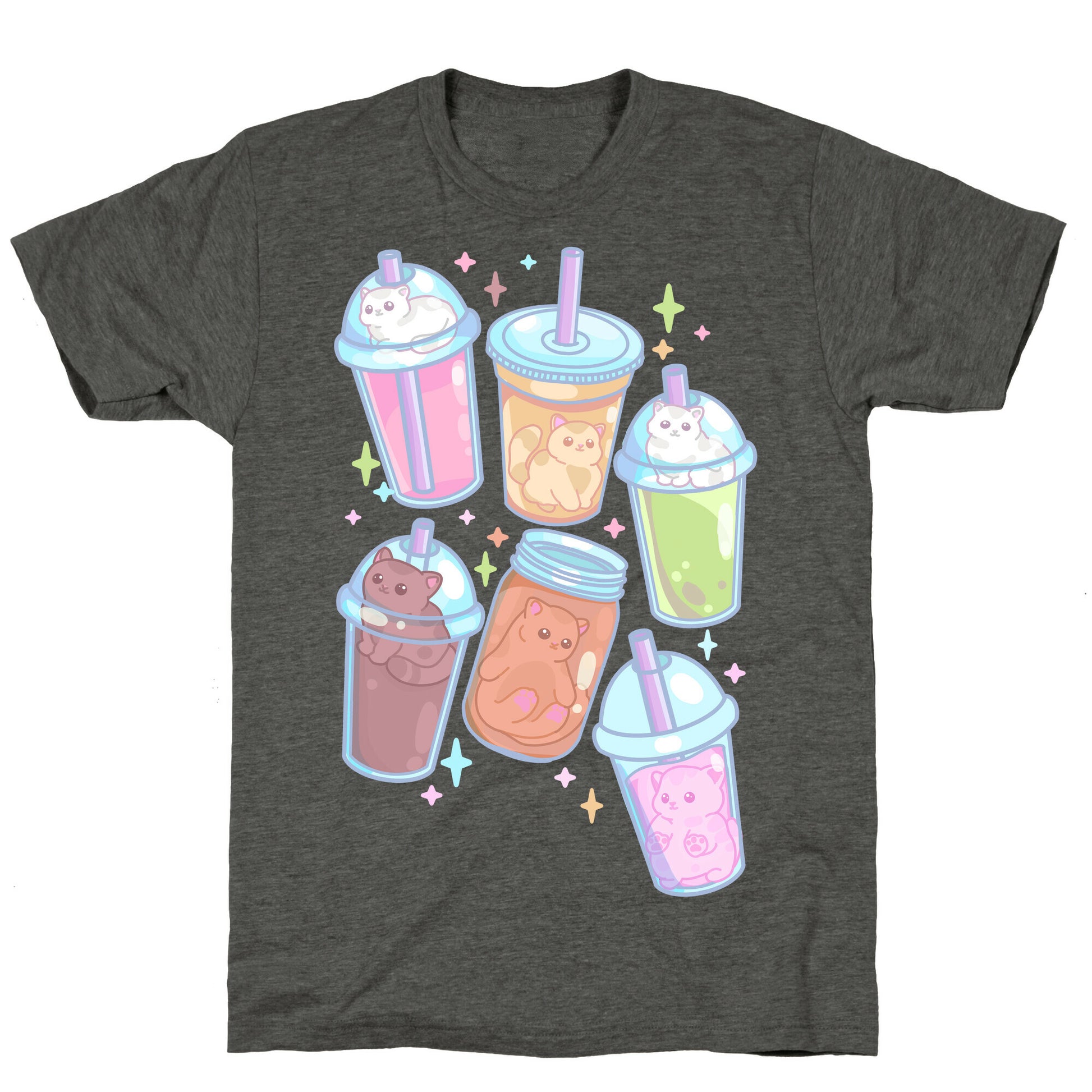 Kawaii Cat Cafe Drinks Unisex Triblend Tee