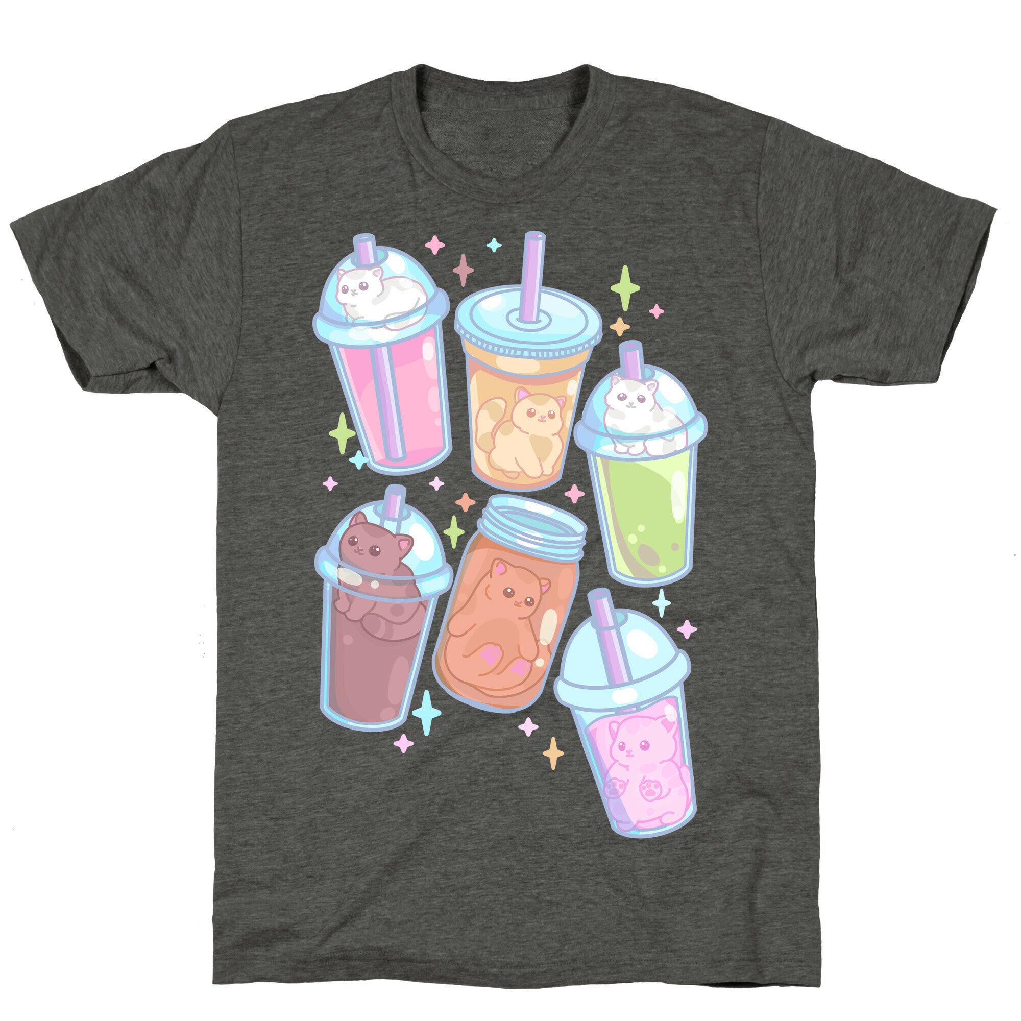 Kawaii Cat Cafe Drinks Unisex Triblend Tee