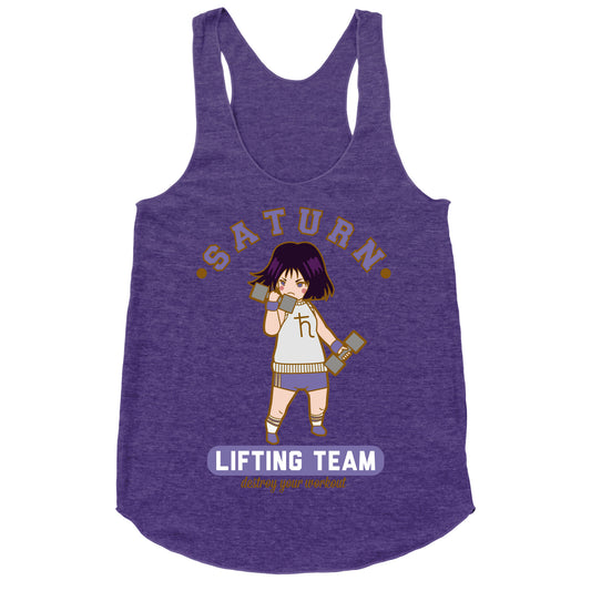 Saturn Lifting Team Parody Racerback Tank