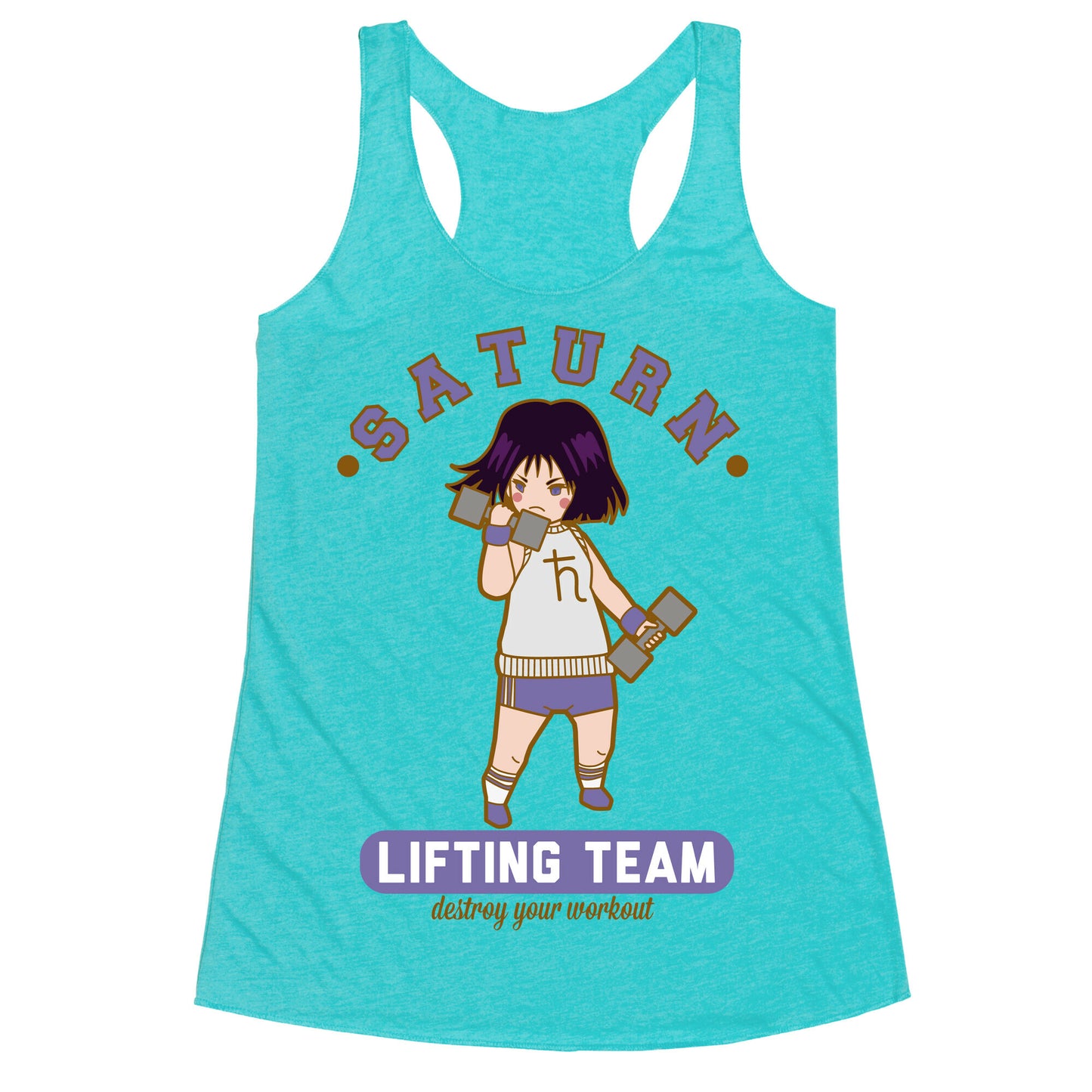 Saturn Lifting Team Parody Racerback Tank