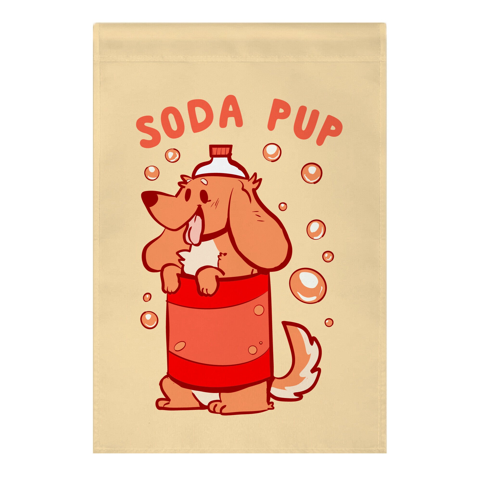 Soda Pup Garden Flag