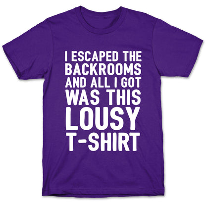 I Escaped The Backrooms And All I Got Was This Lousy T-Shirt T-Shirt