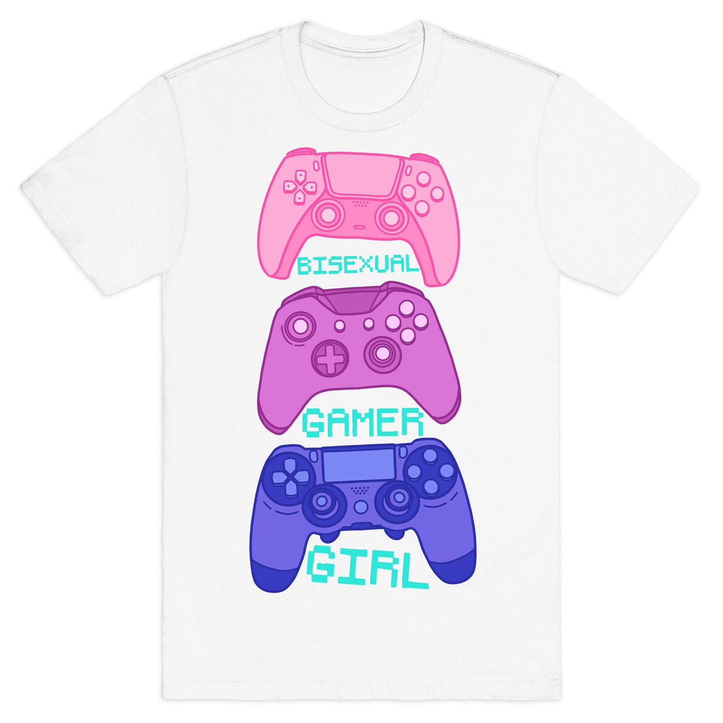 Bisexual Gamer Girl T-Shirt