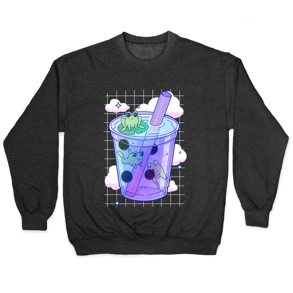 Kawaii Boba Frogs Crewneck Sweatshirt