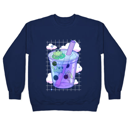 Kawaii Boba Frogs Crewneck Sweatshirt