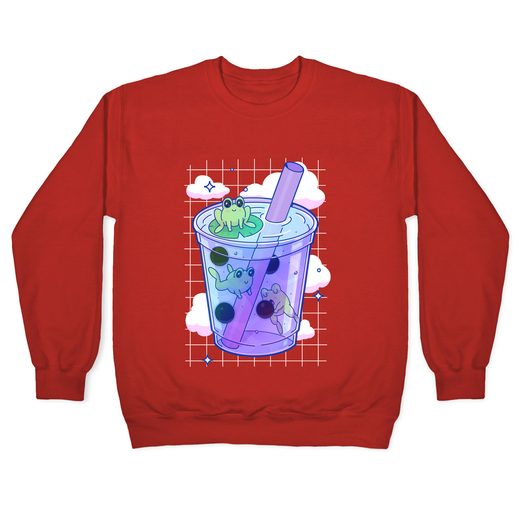 Kawaii Boba Frogs Crewneck Sweatshirt