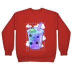 Kawaii Boba Frogs Crewneck Sweatshirt