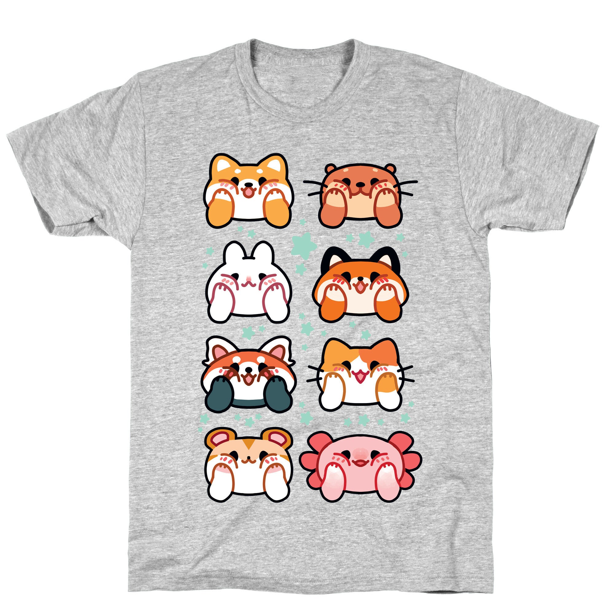 Kawaii Squishy Face Animals T-Shirt