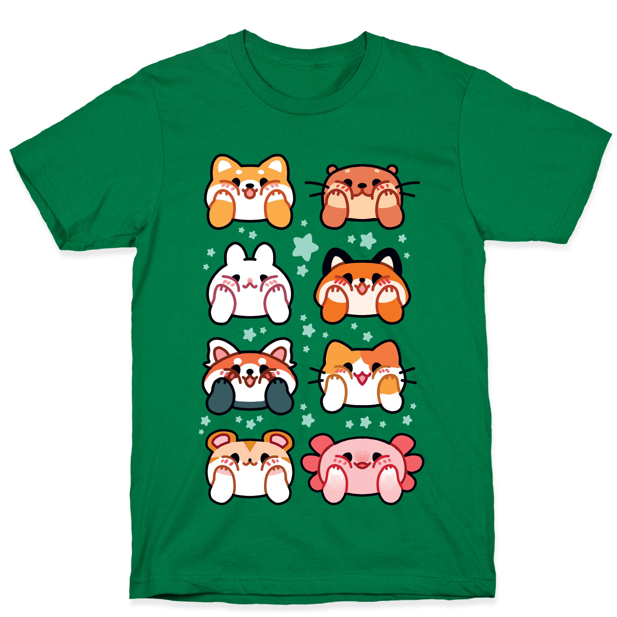 Kawaii Squishy Face Animals T-Shirt