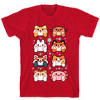 Kawaii Squishy Face Animals T-Shirt